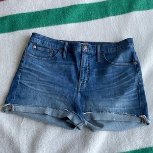 Madewell high rise jean short